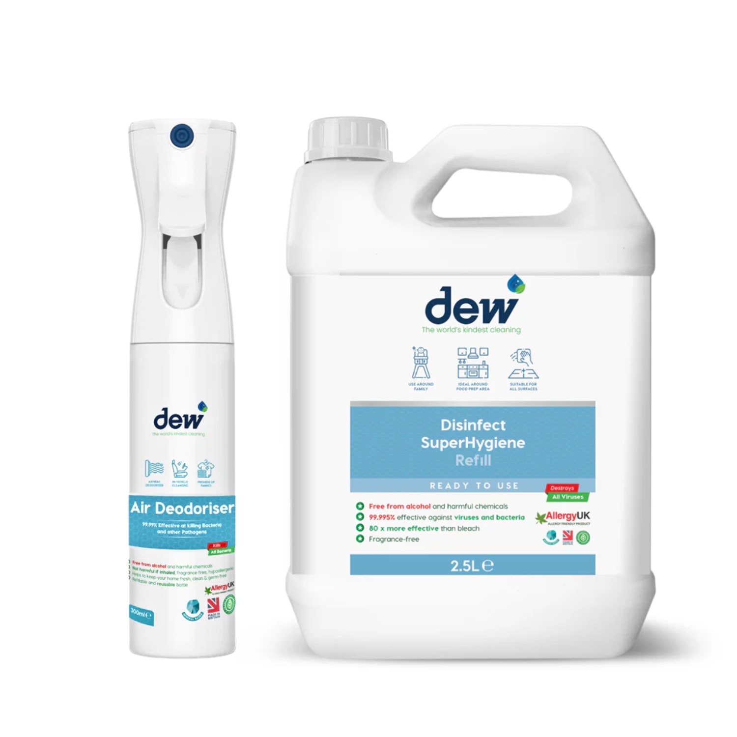 Πλήρες Set Απολύμανσης (Dew Air Deodoriser + Refill 2.5L)