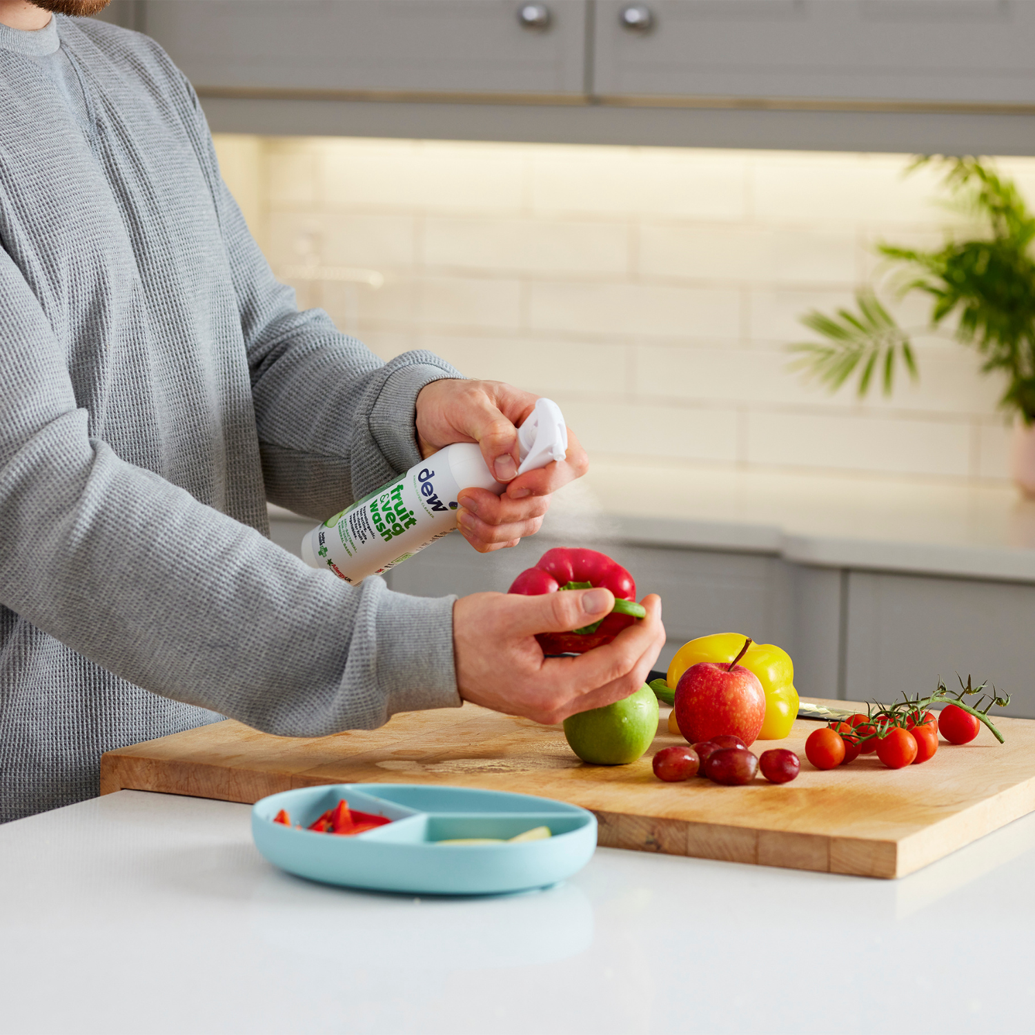 Dew Fruit & Veg Wash, Απολυμαντικό Καθαριστικό Spray Φρούτων και Λαχανικών, Χωρίς Τοξικά Χημικά, 250ml