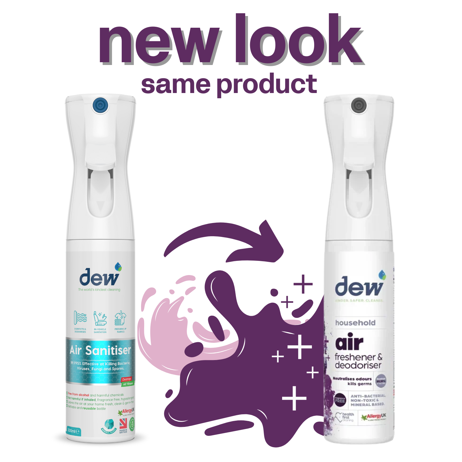Dew Air, Απολυμαντικό Spray Χωρίς Τοξικά Χημικά (Atomiser), 300ml