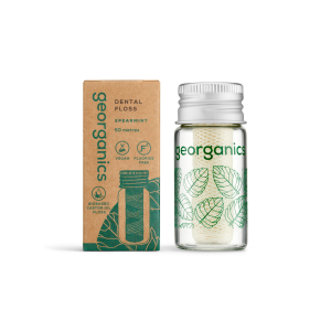 Georganics-Plastic-free Οδοντικό Νήμα,Χωρίς Φθόριο, με Μέντα, 50m