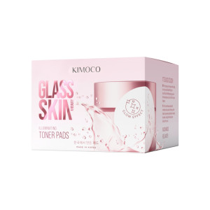 KIMOCO Glass Skin Toner Pads, Εμποτισμένα Δισκία με Νερό Ρυζιού, 60τμχ.
