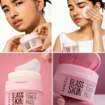 KIMOCO Glass Skin Toner Pads, Εμποτισμένα Δισκία με Νερό Ρυζιού, 60τμχ.