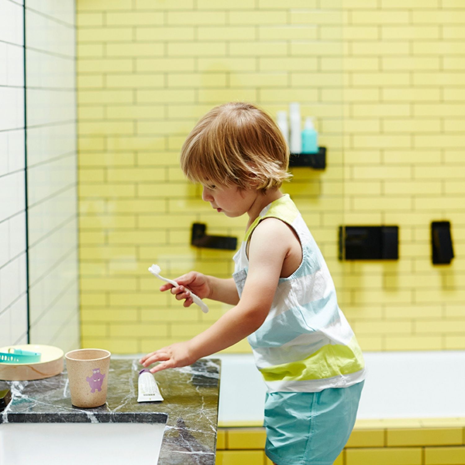 Jack n' Jill BIO Οδοντόβουρτσα, από άμυλο καλαμποκιού, Φιγούρα Δεινόσαυρος