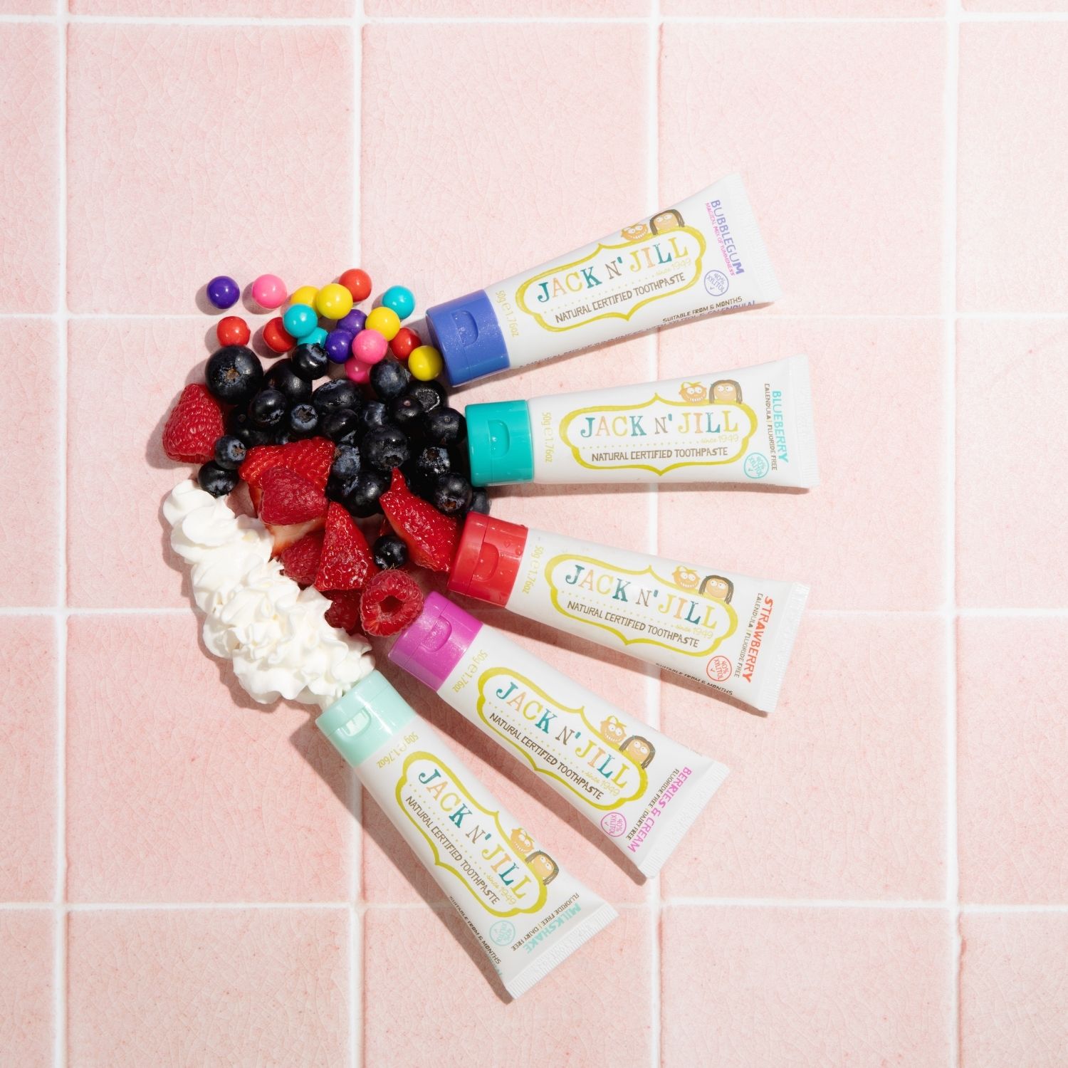 Jack n' Jill Φυσική Οδοντόκρεμα με γεύση Φράουλα, 50gr