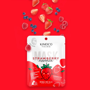 KIMOCO Young-Αναζωογονητική Μάσκα Προσώπου με Εκχύλισμα Φράουλας και Glacial Water, 25ml