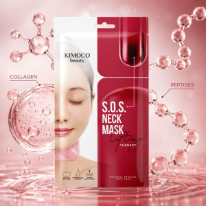 KIMOCO Korean Beauty, S.O.S. Lifting Therapy, Μάσκα Hydrogel για τον λαιμό