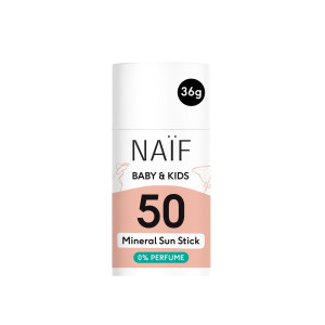 Naif Mineral Αντηλιακό Stick, Χωρίς Άρωμα, Προσώπου-Σώματος, για Βρέφη & Παιδιά, SPF 50, 36gr