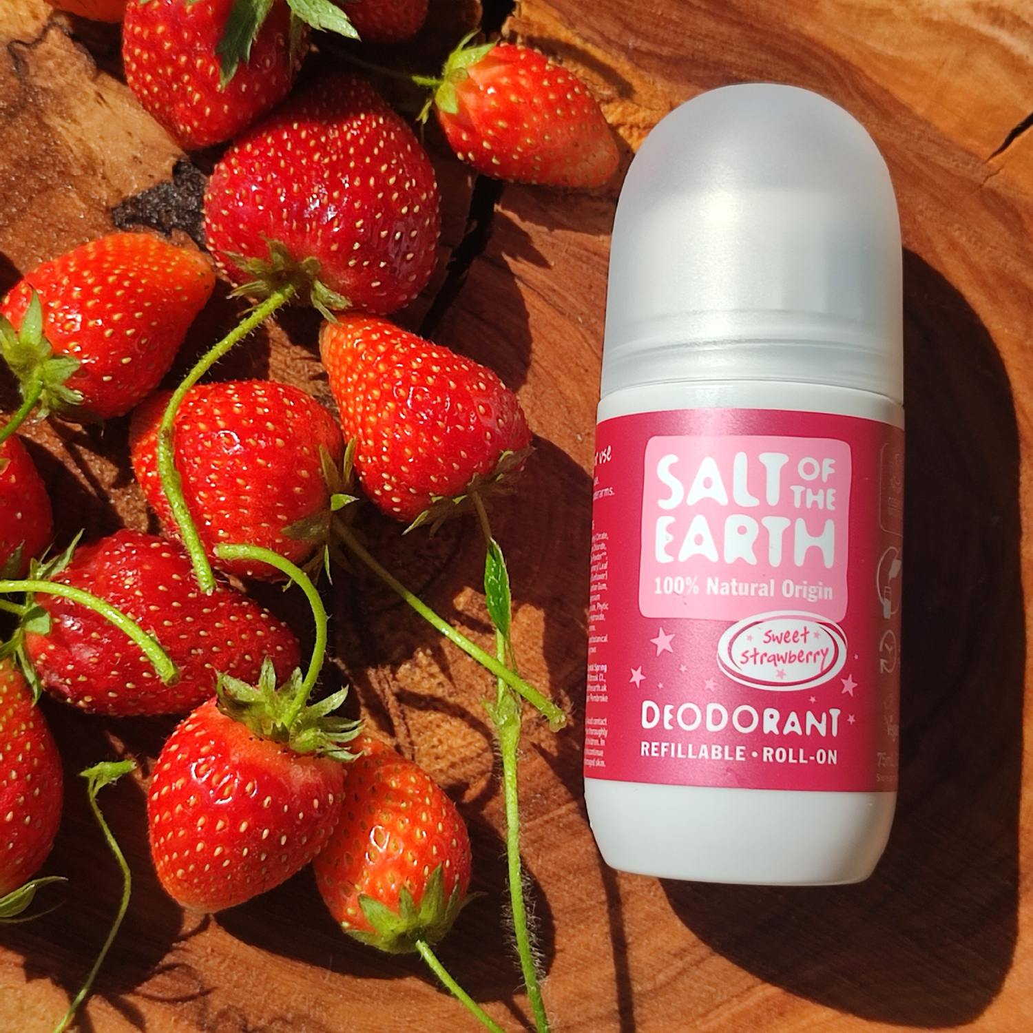 Salt of the Earth, Vegan Αποσμητικό, Επαναγεμιζόμενο Roll-On 75ml, Sweet Strawberry