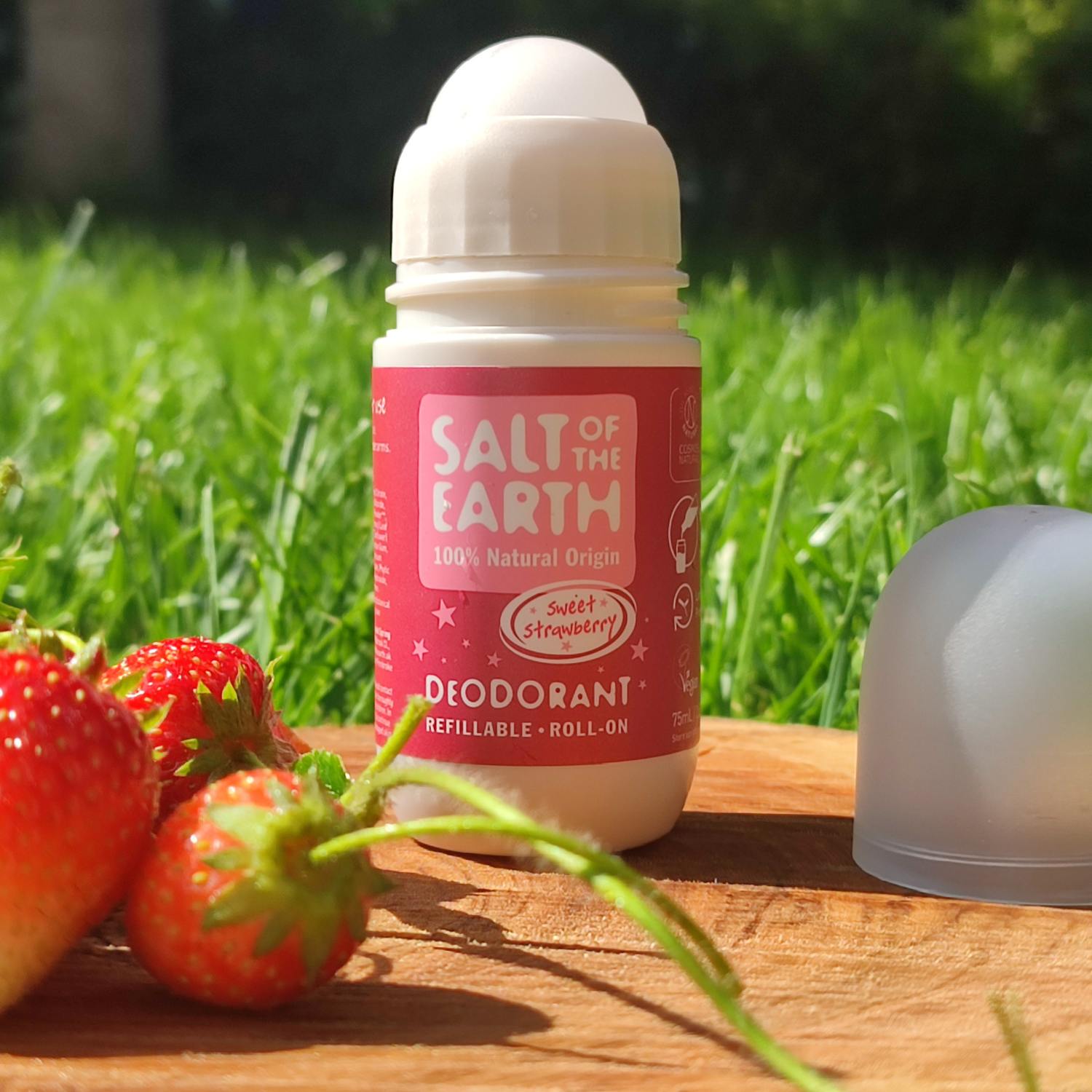 Salt of the Earth, Vegan Αποσμητικό, Επαναγεμιζόμενο Roll-On 75ml, Sweet Strawberry