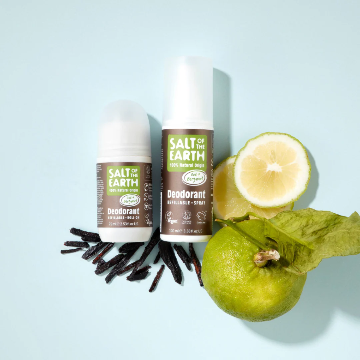 Salt of the Earth, Vegan Αποσμητικό, Spray 100ml, Oud & Bergamot
