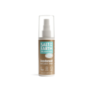Salt of the Earth, Vegan Αποσμητικό, Επαναγεμιζόμενο Spray 100ml, Ginger & Jasmine