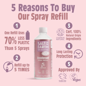 SaltoftheEarth Vegan Αποσμητικό, Spray Refill 500ml, Lavender/Vanilla