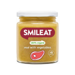 Smileat, Έτοιμο Γεύμα σε βαζάκι, Βιολογικής Προέλευσης, με έξτρα Παρθένο Ελαιόλαδο, Μοσχαράκι με Λαχανικά, Χωρίς Γλουτένη, 230γρ