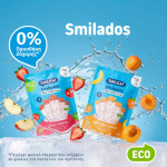 Smileat, Γρανίτες Smilado από 100% Βιολογικό Πολτό Φρούτων, Φράουλα και Mήλο, Πακέτο με 5 γρανίτες, 250 gr, Χωρίς Γλουτένη, 6μηνών