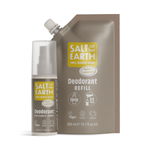 Salt of the Earth Vegan Αποσμητικό, Spray Refill, 200ml, Amber & Sandalwood