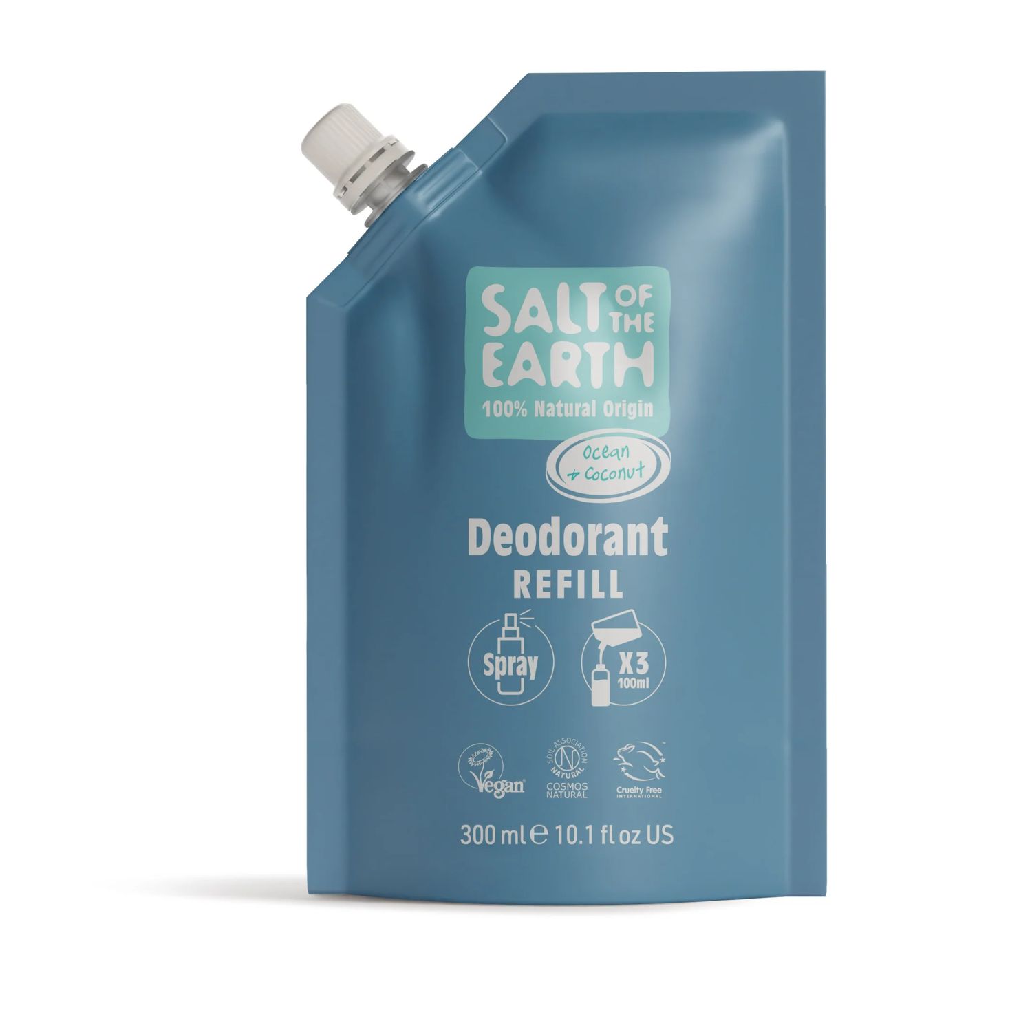 Salt of the Earth Vegan Αποσμητικό, Spray Refill, 300ml, Ocean & Coconut