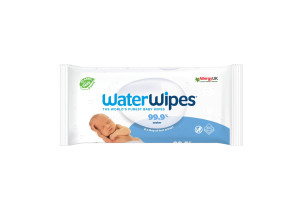 WaterWipes, 100% Plastic-free, Άοσμα Μωρομάντηλα, 99.9% Νερό, Ηλικίες 0+, 60 Μαντηλάκια