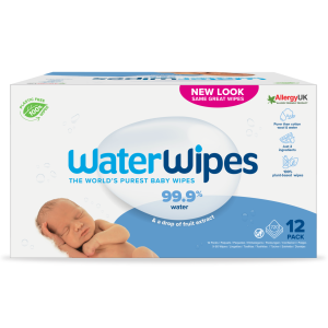 WaterWipes, 100% Plastic-free Άοσμα Μωρομάντηλα, 99.9% Νερό, Ηλικίες 0+, 720 Μαντηλάκια (12πακ/60τμχ)