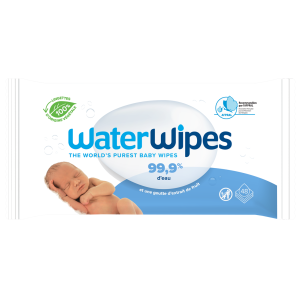 WaterWipes, 100% Plastic-free, Άοσμα Μωρομάντηλα, 99.9% Νερό, Ηλικίες 0+, 48 Μαντηλάκια